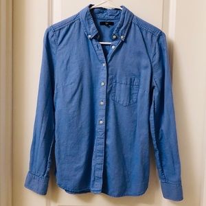 Gap electric blue button down top (XS)